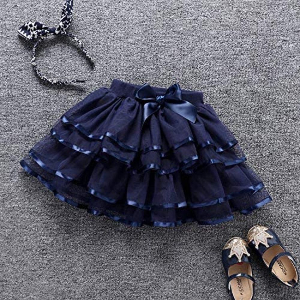 Girls Tutu Skirt 4-Layered  Party Dress Up Cotton